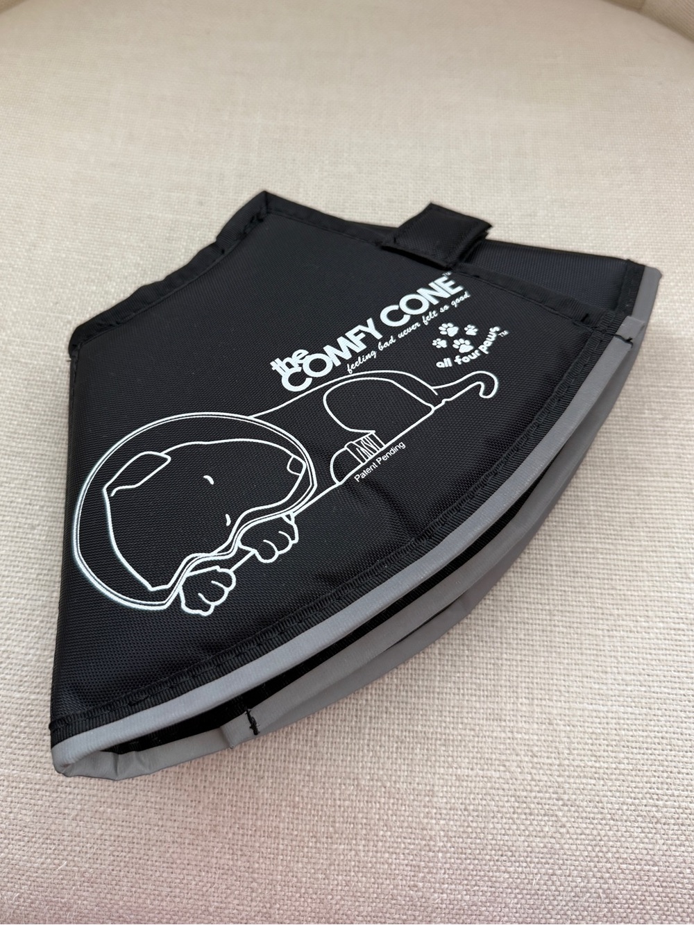The Comfy Cone Black Pet Recovery E-Collar Size Small 14cm